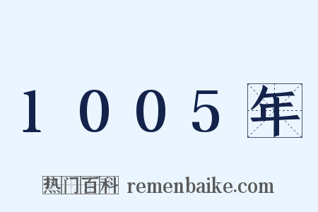 1005年是什么意思的图片